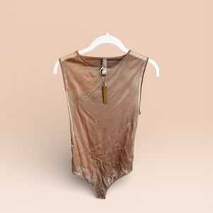 SKIMS Metallic Sleeveless Bodysuit